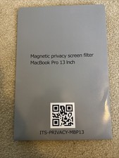 ITS Privacy Magnetic Privacy Screen Filter for MacBook Pro 13 Inch. Never Used.
