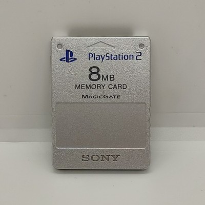 Original Sony Playstation 2 PS2 Memory Card - 8 MB Magic Gate - Silber / Silver