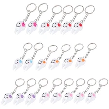 20 pcs Keychain Key   Tooth Shape Cute Dental Gift N3S62327