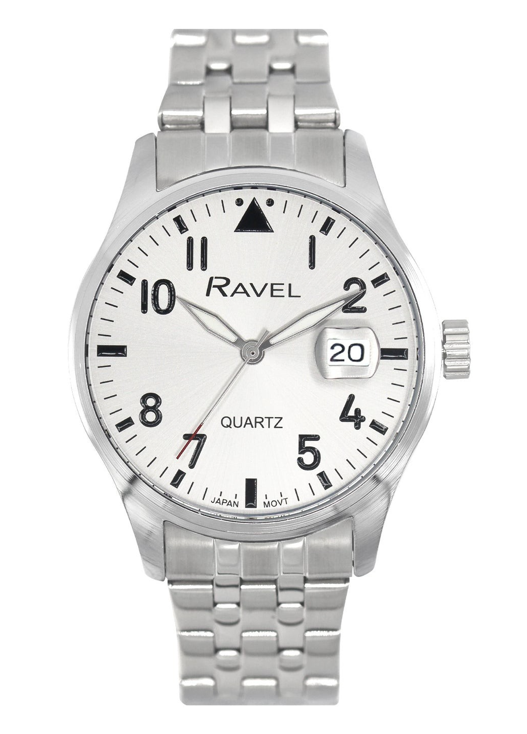 Gents 3 ATM Easy Read Watch with Date & Modern Print Dial By Ravel RPD-004MB