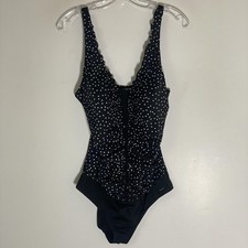 Lascana Swimsuit One Piece Womens 16 Black Po...