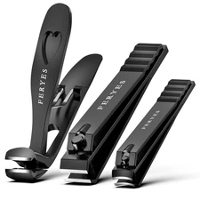 3PCS Nail Clippers Set – Long Handled Angled Toenail Clipper for Thick Nails ...