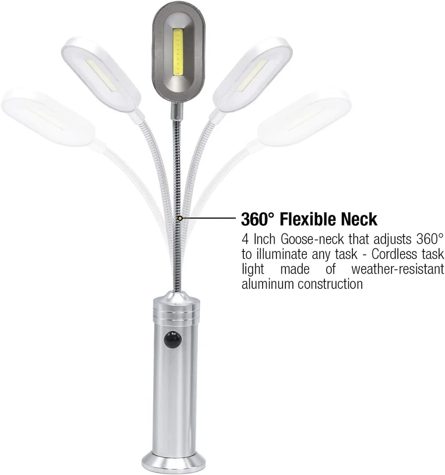 2 Pack BBQ Grill LED Lights, Magnetic Base, 360° Flexible Gooseneck - Image 3 of 4