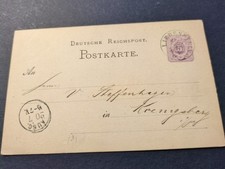 Deutsches Reich Krone Adler Ganzsache gestempelt Liebenstein K&ouml;nigsberg
