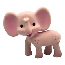 Infantino Go gaga Squeeze  Teethe Pink Elephant Baby Toy 4.5" Tall