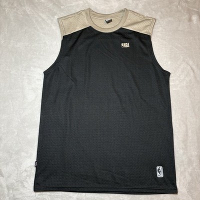 NBA Mens Work Mode Multi Sports Muscle Training Tank Top Polyster  Active Black