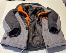 Gerry Youth Boys M Medium Winter Jacket 3 In 1 Gray Orange Black Shell Puffer