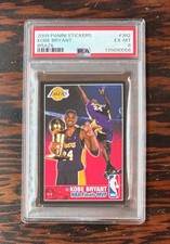 Kobe Bryant 2009 Panini Stickers MADE IN BRAZIL - 382- PSA 6 - POP 2 NONE higher