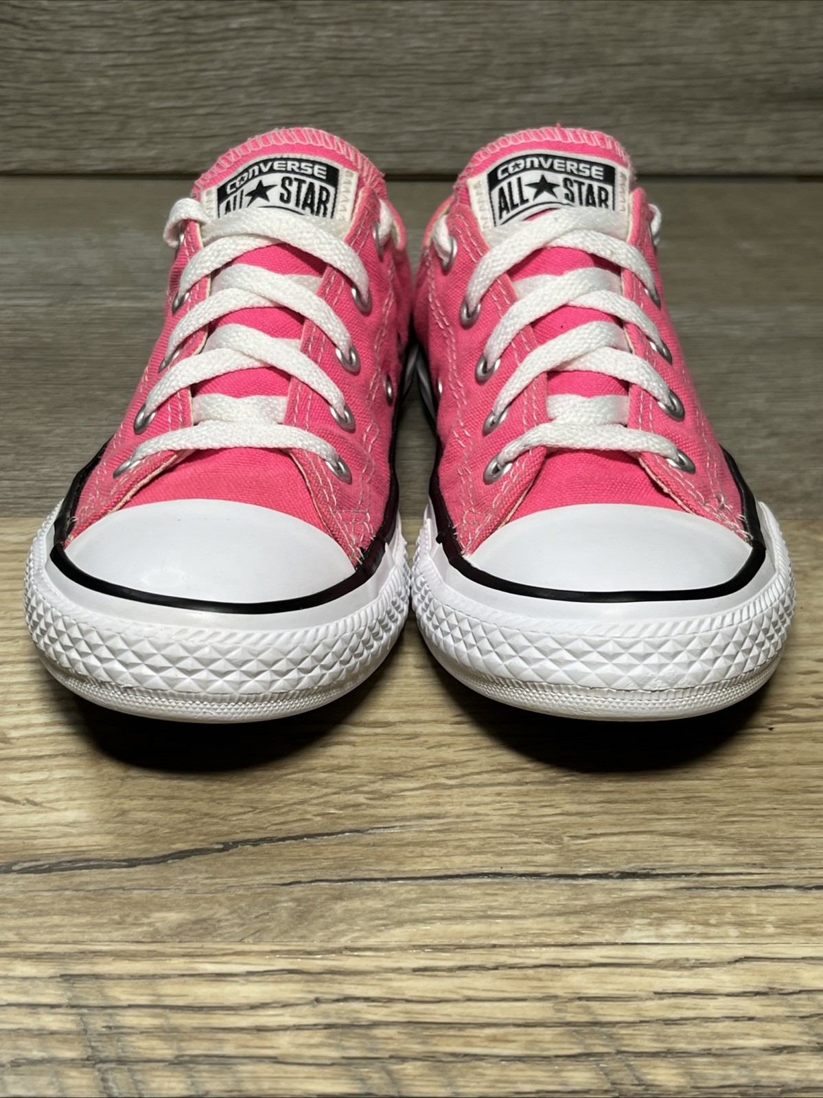 CONVERSE ALL STAR Pink Glow Sneakers Youth Size 1.5 Kid's Chuck Taylor Shoes thumbnail 7