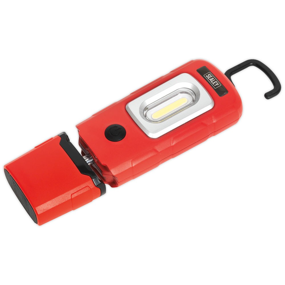 Sealey Rechargeable 360° Inspection Light 3W COB & 1W SMD LED Red LiPo
