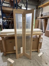 78x30” 35mm Oak P10 Clear Bi Fold Internal Inc All Fixings & Runner
