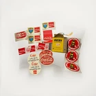 Vintage Coca-Cola Canadian Promotional Stickers Labels Patches Lot 1970s