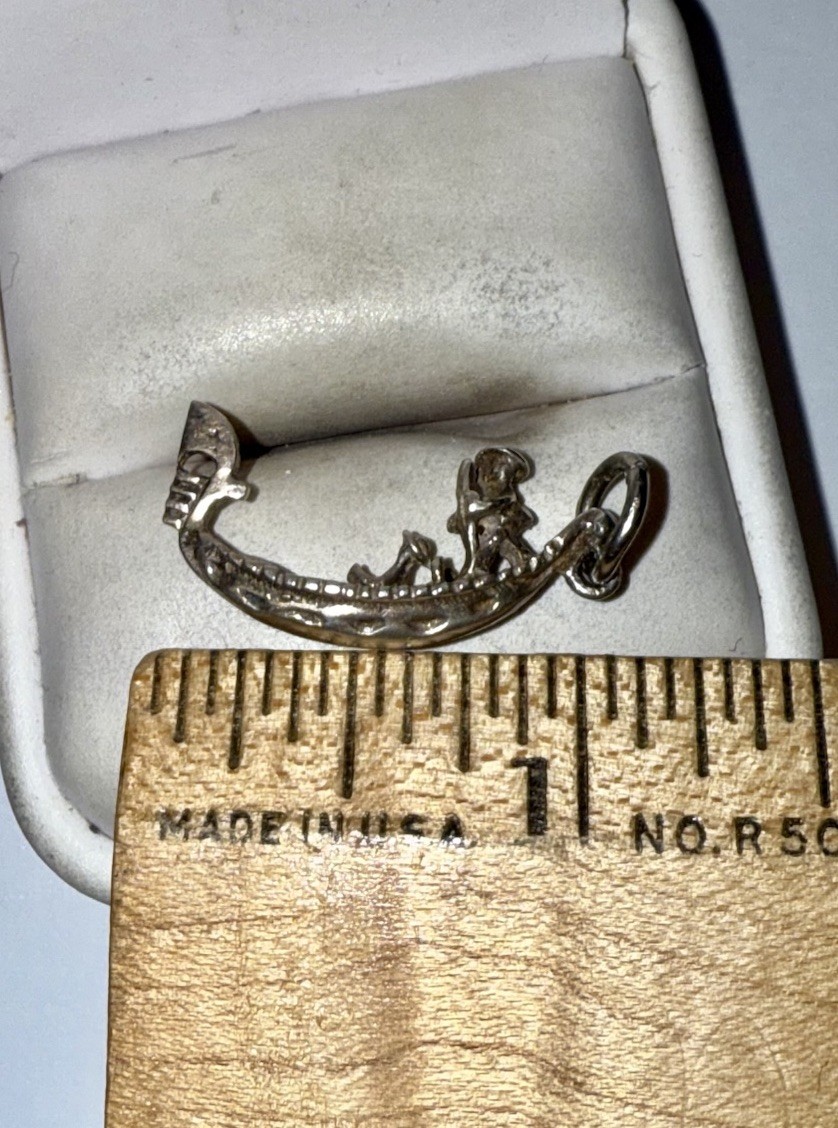 Vintage Solid Sterling Silver Oriental Fishing Bo… - image 4