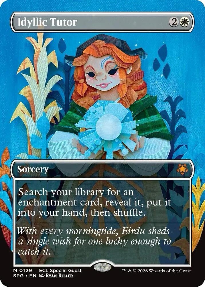 Idyllic Tutor Borderless Special Guests Magic MTG NM 129 