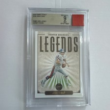 Panini 2020 Legacy Legends John Elway #106 Broncos BGS 9 Game Used Jersey