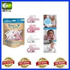 Stylish 4-Pack of Dr. Brown's HappyPaci Silicone Pacifier - Light Pink Set
