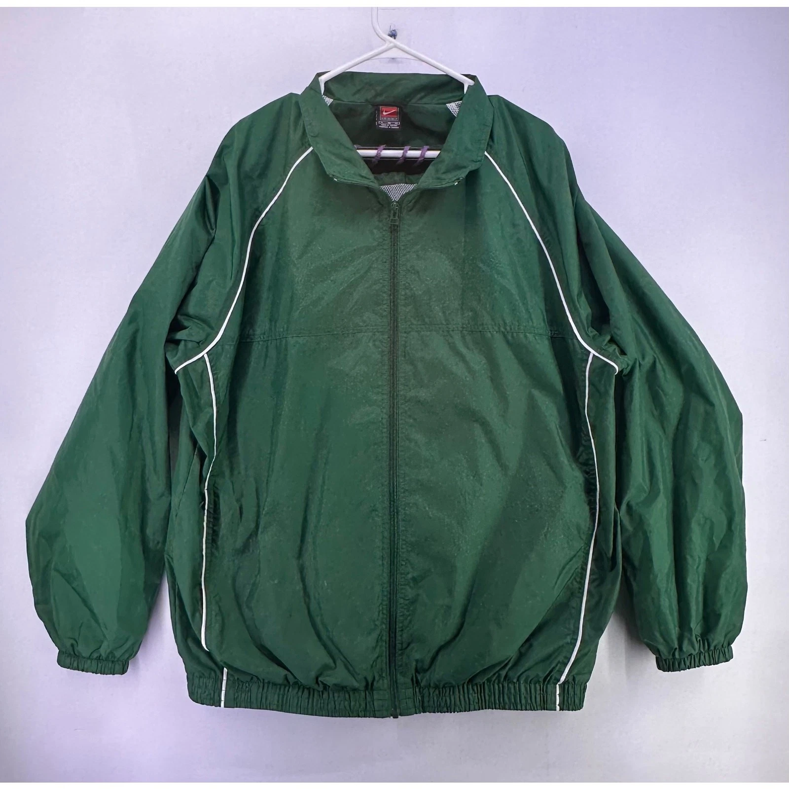 Vintage Nike Green Windbreaker Full Zip up Jacket Size XL
