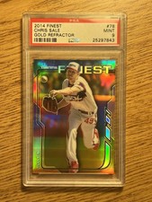 2014 Topps Finest Chris Sale #78 Gold Refractor /50 PSA 9