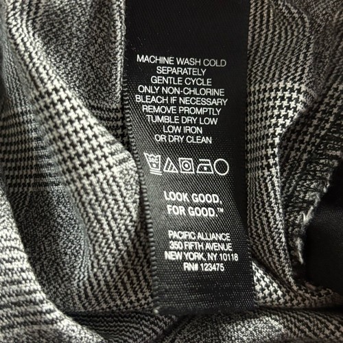 Kenneth Cole Plaid Straight-Leg Pants Gray Size S | 2968 - Picture 7 of 9