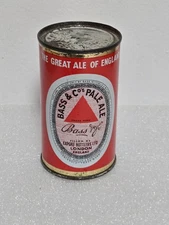 Vintage Nice Bass Pale Ale London Opening Instruction Flat Top Beer Can