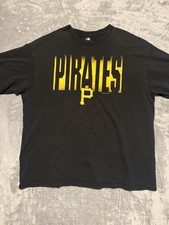 Vintage Pittsburgh Pirates MLB T Shirt Sz 2XL Black Graphic Print Logo