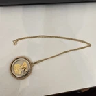 Medallion - 1945 Walking Liberty Half Dollar - Encased flip Pendant with Chain