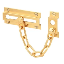 U 9907 Chain Door Guard – Lock for and Home Security, 3-5/16”, Solid Brass