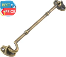 Barn Door Hook Lock Vintage Bronze Cabin Hook Eye Latch, Pure Brass Hook, Length