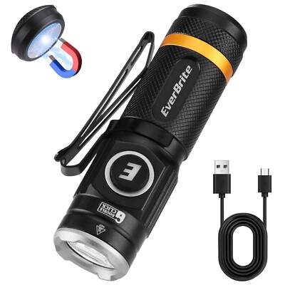 1 x Mini Flashlight, Rechargeable Flashlight with USB C Cable, 5 Light Modes