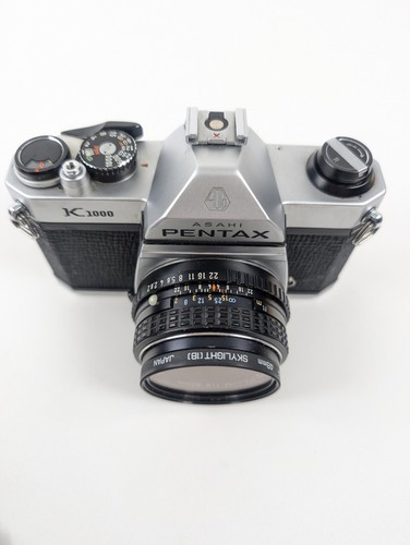Asahi Pentax K1000 35mm SLR Film Camera w/ 50mm f/2 Lens ~ Film Tested - Picture 3 of 11