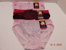 NEW Maidenform 3 Pairs Comfort, No Show Bikini, Panties S/5 Multi-Color 40046