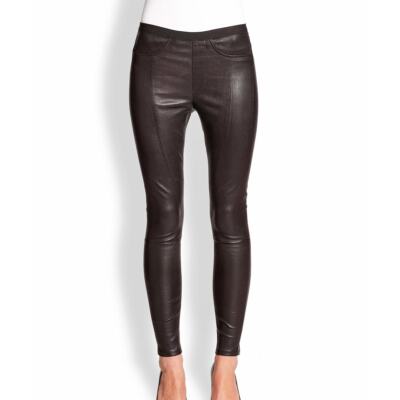 Helmut Lang Black 100% Lamb Leather Back Zip Leggings Size Helmut Lang Black 100% Lamb Leather Back Zip Leggings Size