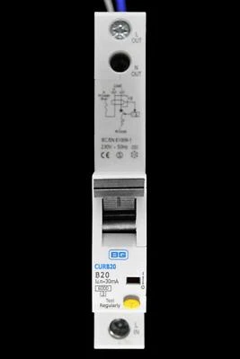 BG BRITISH GENERAL 20 AMP CURVE B 6kA 30mA RCBO TYPE AC CURB20-02