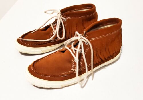 Converse Festival Chuck Taylor Brown Suede Moccasin High Top Shoes Size 6 Boho - Picture 2 of 11