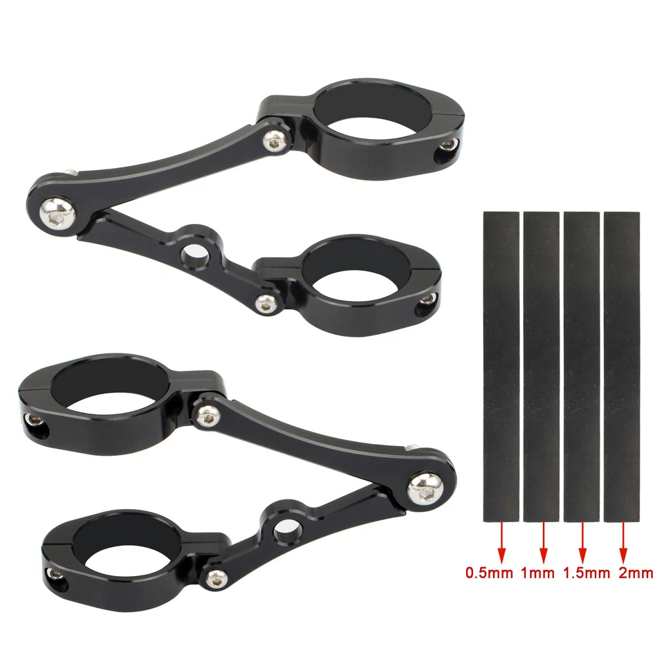 33~58mm Motorcycle Headlight Clamp Mount Bracket W/ Gasket Fork Spotlight Holder - Image 3 of 4