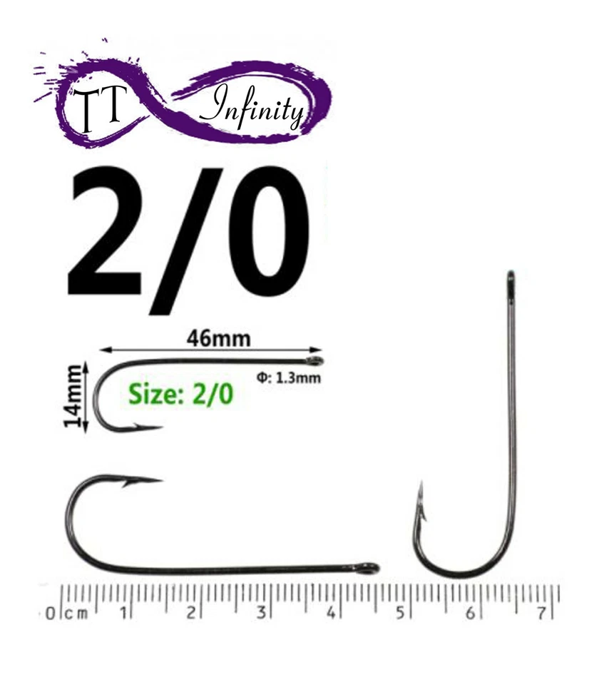 Anzuelos de pesca Aberdeen vástago largo mar tallas 3 2 1 2/0 3/0 paquetes de 10 años 25 y 50 Foto 3 de 4