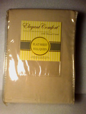 Elegant Comfort 1500 Thread Count Egyption Quality Flat Full/Queen Beige NEW 