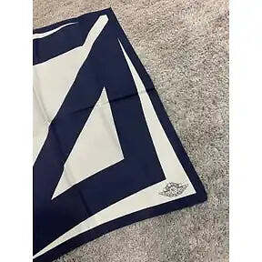 Air Dior Jordaan Basketball White Blue Silk Bandana Pocket Square Handkerchief image 4