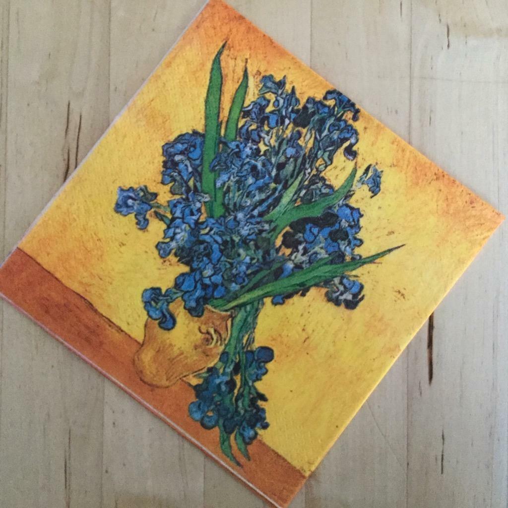 PAPER NAPKINS / SERVIETTES PACK OF 20 VAN GOGH IRISES IN A VASE 3PLY eBay