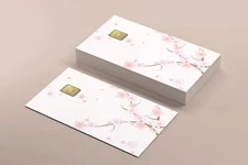 Sakura Pink Cherry Blossom Credit Card Skin, Debit Card Covering