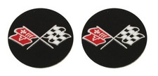 1968-1977 Corvette Inside Door Handle Emblem Decal Pair