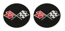 1968-1977 Corvette Inside Door Handle Emblem Decal Pair