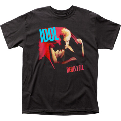 Billy Idol Rebel Yell Mens T Shirt Rock N Roll Music Classic Band Tee New Black