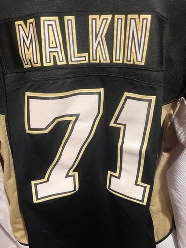 JERSEY DORADO PGH PENGUINS REEBOK PENGUINS EVGENI MALKIN VEGAS #71 DAMAS TALLA L - Imagen 5 de 5