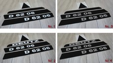 Deutz D6206 Aufkleber lang Motorhaube Label Sticker Emblem