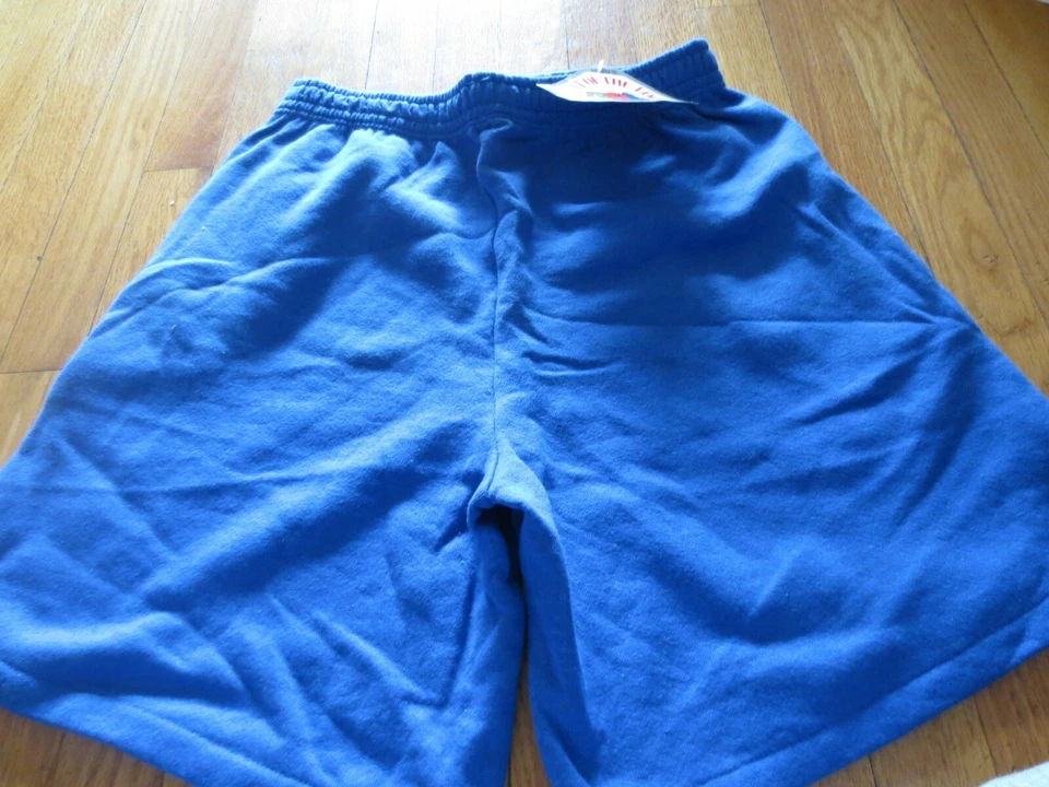 Mujer Sudadera Corta Pequeña Azul Real 2 Bolsillos Fruta del Telar Dibujar Cuerda 50/50 Foto 2 de 2