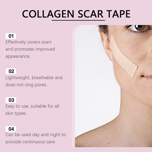 Collagen Scar Tape For Face, Losveo Silicone Scar Sheets For Face Wrinkles - Picture 8 of 13