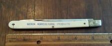 vintage MERCK Agricultural Products - long pocket knife