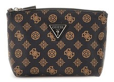 GUESS trousse de maquillage Wilder Large Top Zip Brown