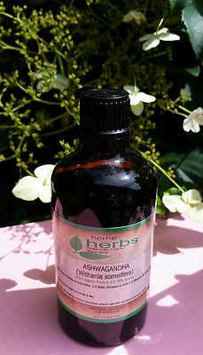 Organic Ashwagandha Root 100ml or 500ml Herbal Tincture High Strength 1:2 Ratio